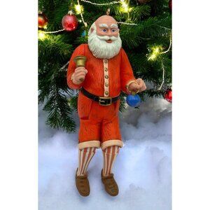 Vintage Hallmark Old Fashioned Santa Claus Christmas Ornament Jointed Arms Legs